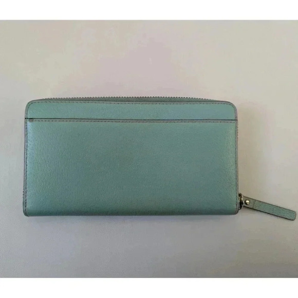 Kate Spade Grove Street Zip Around Continental Wallet Wristlet Seafoam Green - Picture 2 of 7